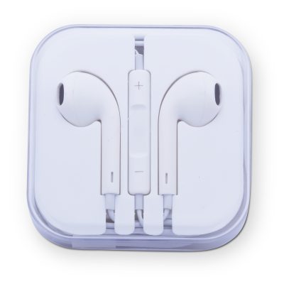 R-38 Mobile Phone Earbuds WHITE BLANK