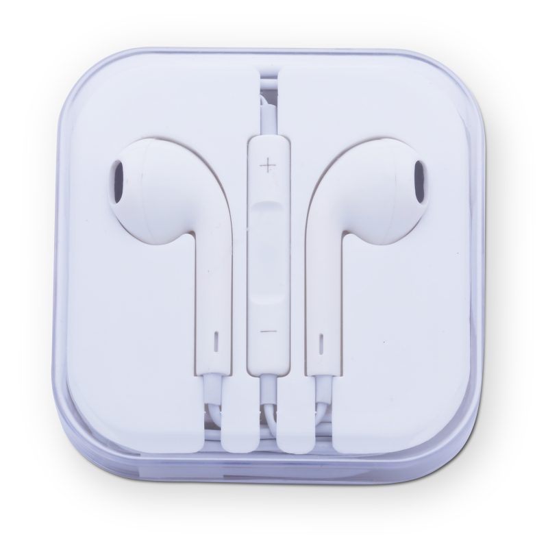 R-38 Mobile Phone Earbuds WHITE BLANK