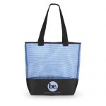 1234 Stripe - Mesh Weave Tote Bag BLUE