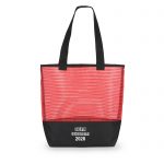 1234 Stripe - Mesh Weave Tote Bag RED