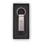 GT-11T BLACK Leatherette & Metal Keychain in Giftbox